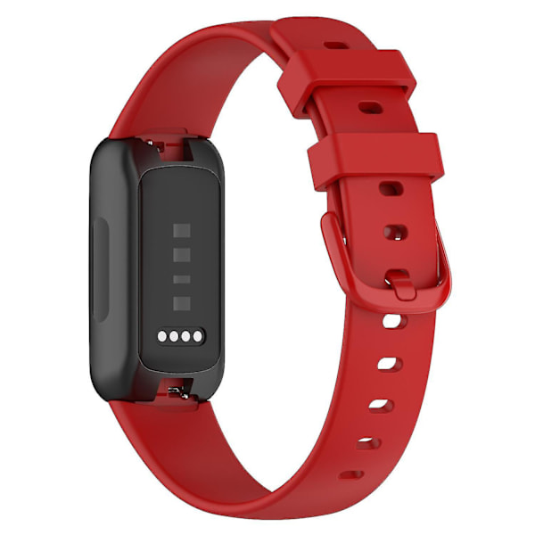 Til Fitbit Inspire 3 Solid Silikonurrem, Rem til håndled med spændespænde, størrelse: L Red, Red F Fitbit Inspire 3