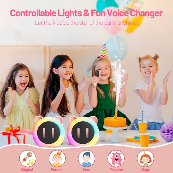 Bluetooth Karaoke-høyttaler med 1 trådløs mikrofon (blå)