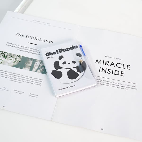 Panda Notesbogssæt Med Ministifter Og Kuglepenne