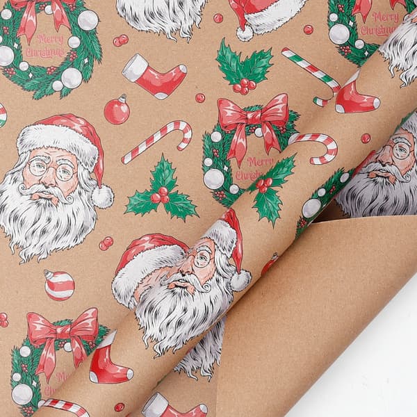 Presentpapper - 4 ark jul för vinterhelg jul, 27,6 * 19,7 tum (01)