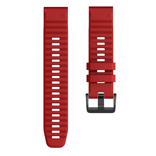 KLB-AWGJ-001 För Garmin Fenix 7X / 7X Pro Silikonklockarmband 26mm Konkav Punkt handledsrem Red