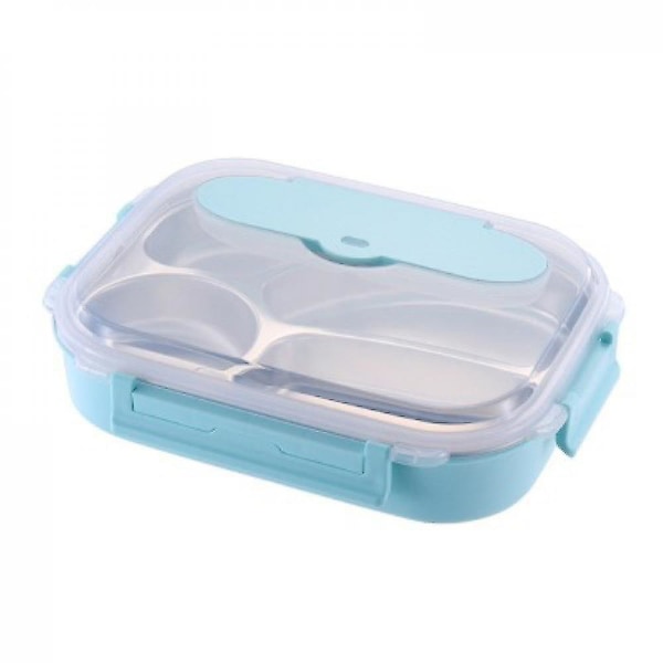 Mikroaaltouunissa lämmitetty lounaslaatikko Bento-tyylinen lounasratkaisu 304 ruostumaton teräs Blue