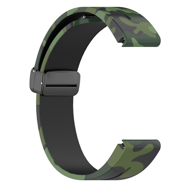 26mm silikone rem sort spænde urrem til Garmin Tactix 7 Pro / Fenix 7x/6x/6x Pro/5x Plus Camo Green