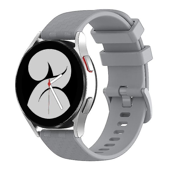 For Garmin Samsung Polar Huami Huawei 20mm Karbonfiber Silikonklokke Rem Stropp Erstatning Håndleddsrem Grey, Grey C Other Smartwatch Model