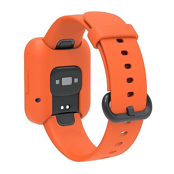 2-i-1-klockarmband för Xiaomimi Watch, ersättningsarmband, silikonklockarmband med spänne Orange Orange B Xiaomi Redmi Watch