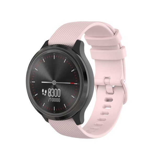 22mm rutigt silikonrem till Huawei Watch Gt 2 46mm Pink