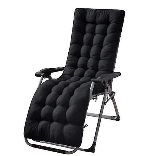 Puutarha aurinkotuolin tyynyn vaihto lepotuoli tuolin istuinpehmusteet lepotuolimatto 125x48x8cm Black