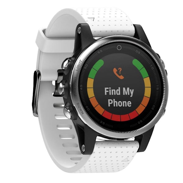 KLB-YDGJ-001 Til Garmin Fenix 7S / Fenix 7S Pro Urrem 20mm Dot Texture Silikone Urremme White