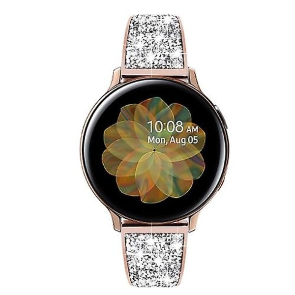 Garmin Venu / Suunto 3 Fitness 20mm Universaali Ruostumattomasta Teräksestä Valmistettu Metallinen Kellon Ranneke PLG Rose Gold