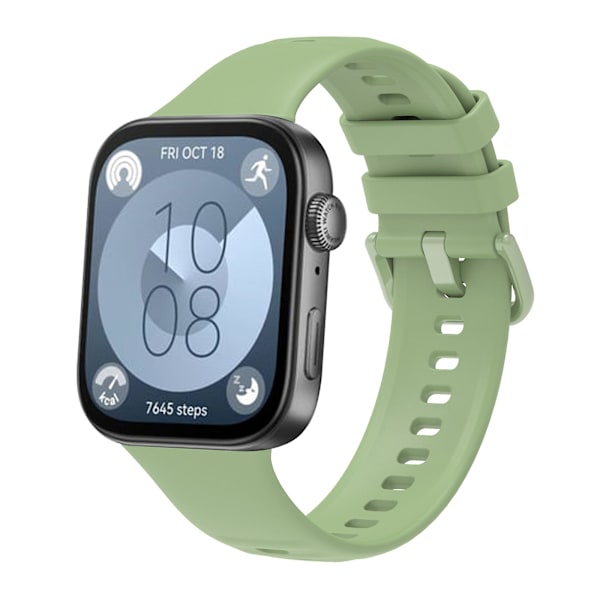 For Huawei Watch Fit 3 silikoneurrem justerbar rem udskiftning Green