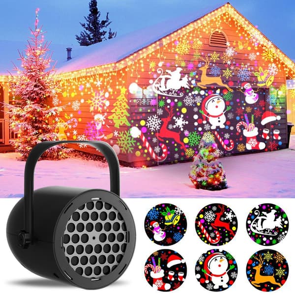 Projektor Juleprojektorlys Udendørs, Juledesign (Sort) Black