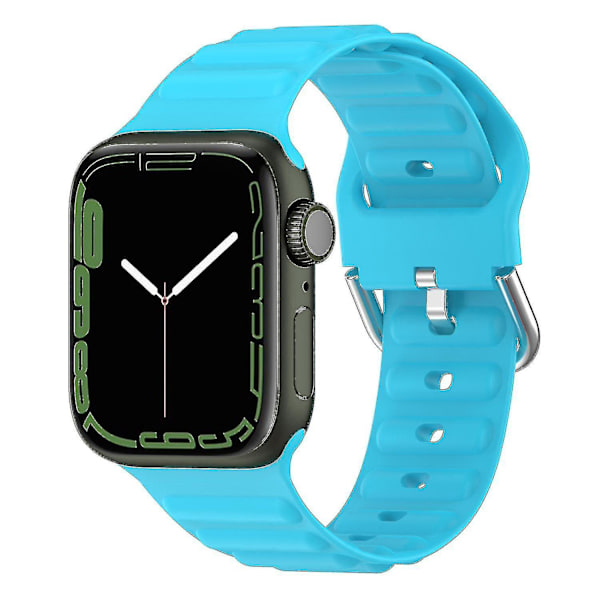Håndleddsremmer for Apple Watch Ultra 49mm/SE/SE (2022) 44mm/Series 8/7 45mm/6/5/4 44mm/3/2/1 42mm Wave Azure, Sky Blue L Apple Watch Ultra 49mm