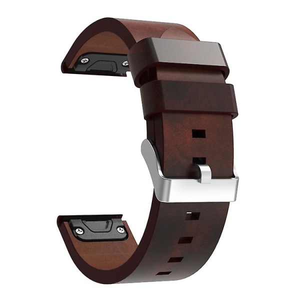 For Garmin Enduro 2 26mm Leather Steel Spenne Watch Band IEU Brown