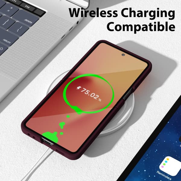 Etui til Samsung Galaxy Z Flip 7, flytende silikon TPU-deksel (plomme)