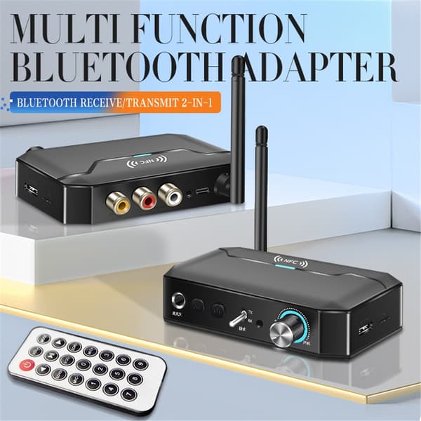 Bluetooth-mottaker 2-i-1 lydadapter Bluetooth-kompatibel 5.3 NFC-sender