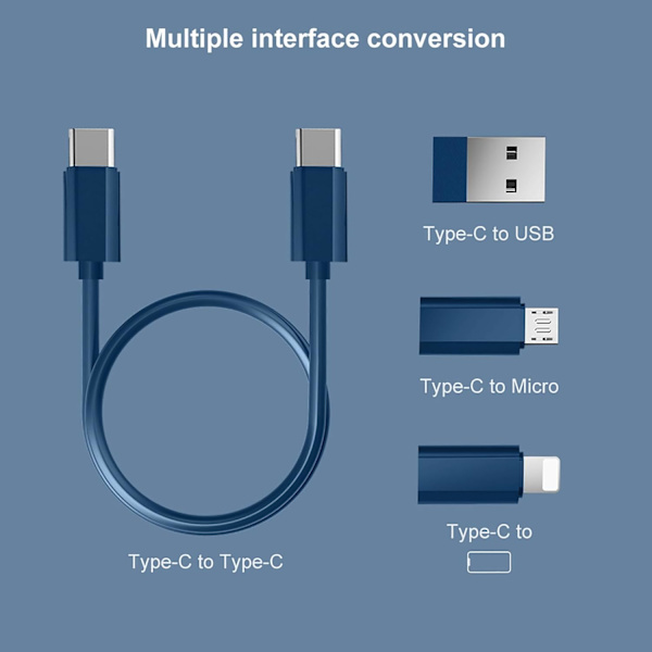Adapter - Multi USB-laddningsadapterkabelkit (blå)