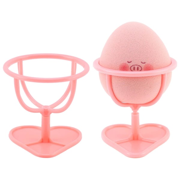 2-pakk rosa sminkeholder Beauty svampholder Makeup Powder Puff Tørkebeholder (uten Beauty Egg)