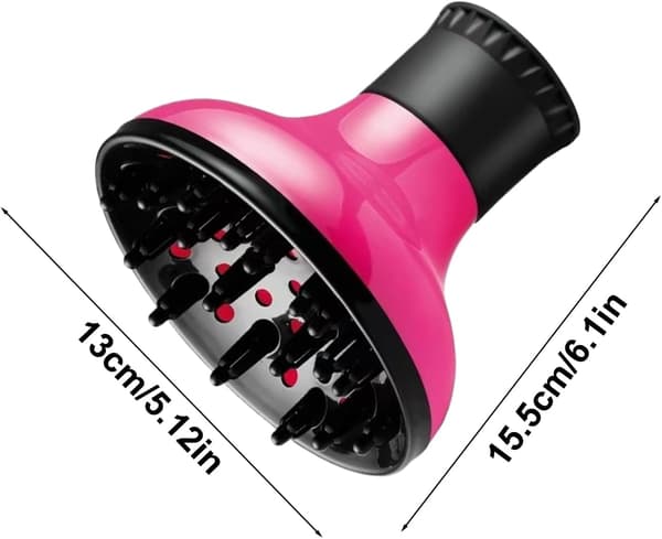 Universal Hår Diffuser - Til Krøllet Hår, Bølget Styling, Føntørring, Salon Eller Hjem (Pink)