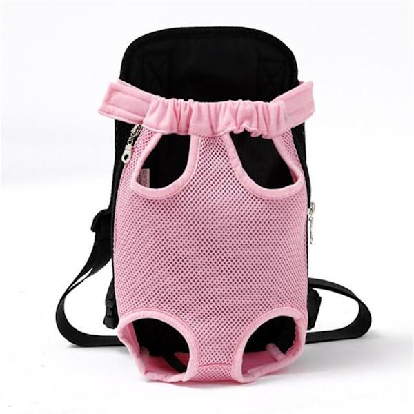 Pet Dog Carrier Ryggsäck Mesh Hund Carrier Bag Outdoor Rese Ryggsäck Andas Bärbar Pet Dog Carrier för hundar Katter pink L