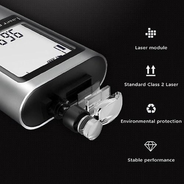 Laseravstandsmåler Håndholdt bærbar infrarød måleskala Liten størrelse innendørs høypresisjonsvann