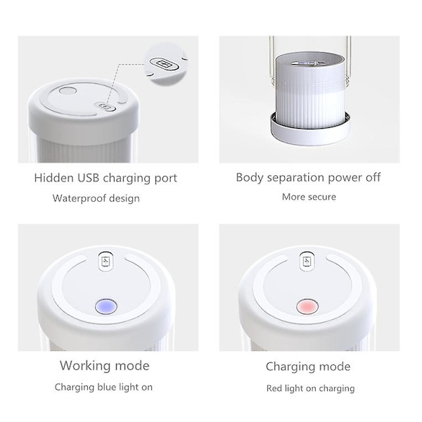 Mini bærbar trådløs lader juicerkopp white