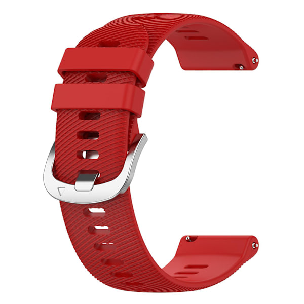 Garmin VivoMove Trend / Venu Sq 2 -silikoniranneke 20 mm, ristiraita, rannekkeen vaihtohihna Red