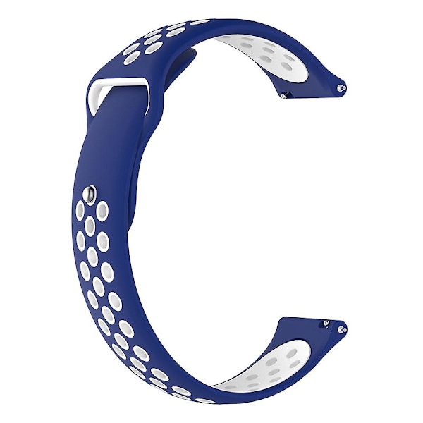 Garmin Fenix Chronos -kellolle - Kaksiväriset vaihtorannekkeet (musta-harmaa) Blue White