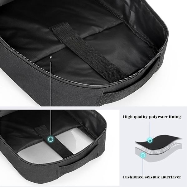 Rejsetaske til bærbar computer, stor rejsetaske, forretningsrejsetaske med crossbody og pung, holdbar college-taske i tre dele Gray2