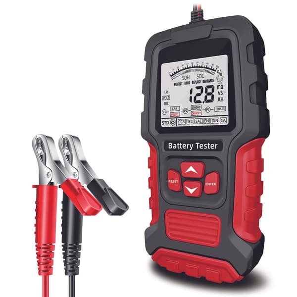 Batteritester 12Volt/24Volt Intern Motstandstester For Bil Motorsykkel (Rød)
