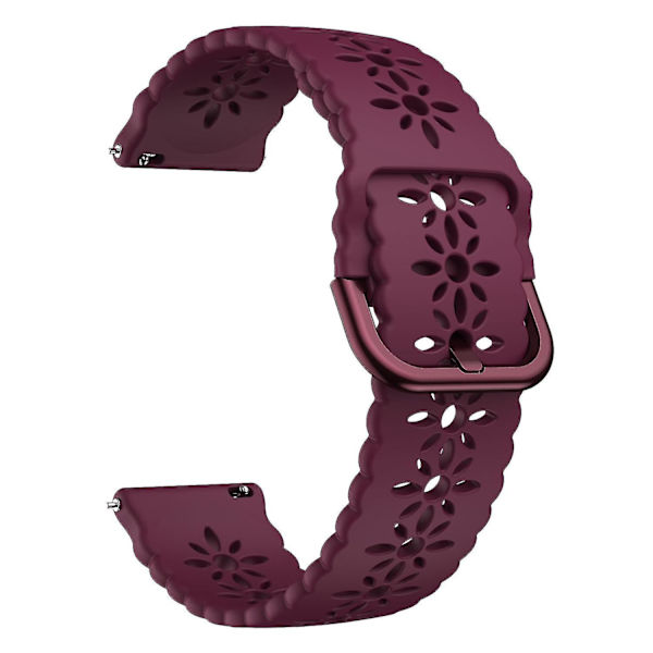 Handledsrem för Samsung Galaxy Watch 5 40mm/44mm/Watch 5 Pro 45mm Watch Band ihålig plommonblomma Wine red, Wine Red A Samsung Galaxy Watch 5