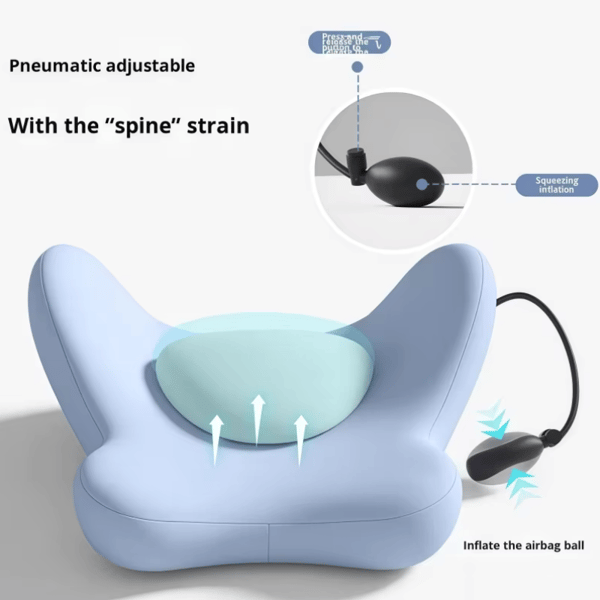 Lændestøttepude, oppustelig ergonomisk (blå) Blue