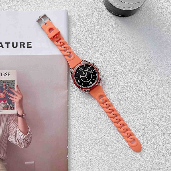 Til Garmin Venu 2 Plus/Samsung Galaxy Watch4 Watch Band 20mm Circle Design Udskiftningsrem Orange, Orange B Samsung Galaxy Watch A