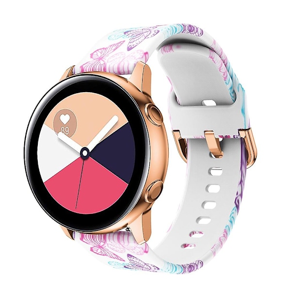 Värikäs kuviollinen silikonihihna Samsung Galaxy Watch Active 22mm Multicolor G