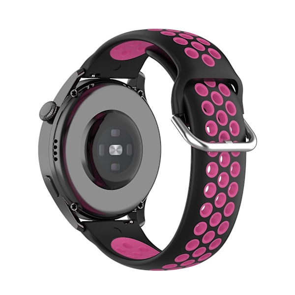 Dualfarget metallspenne justerbar silikonklokkestropp 22mm for Huawei Watch 3/Watch 3 Pro Multicolor F