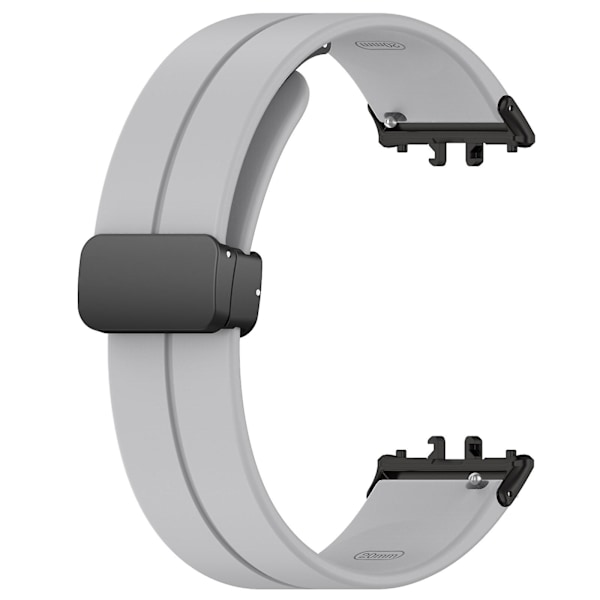 For Samsung Galaxy Fit3 SM-R390 Silikonrem for håndleddet med foldespenne Light Grey