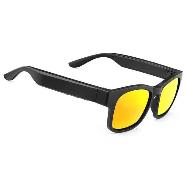 Smart Glasses A12 Pro, Bluetooth Open Headphones, Polariserede Solbriller (Guld)