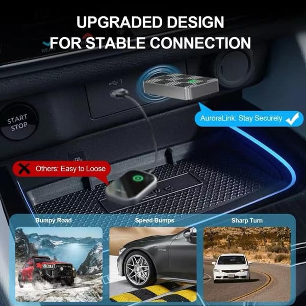 Langaton Carplay-sovitin Android Autolle Gray