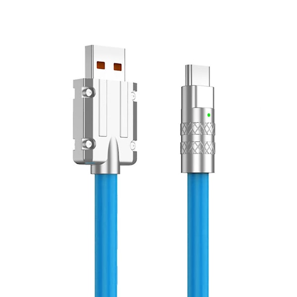 120 W:n Type-C-kaapeli lataukseen ja tiedonsiirtoon Type-C-älypuhelimille Sky blue