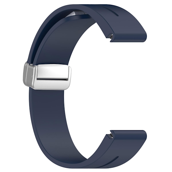 22mm Silikonklokke Rem Magnetisk Sølvspenne Rem For Huawei Watch Gt 4 46mm/samsung Galaxy Watch3 45mm/garmin Venu 3 Navy Blue