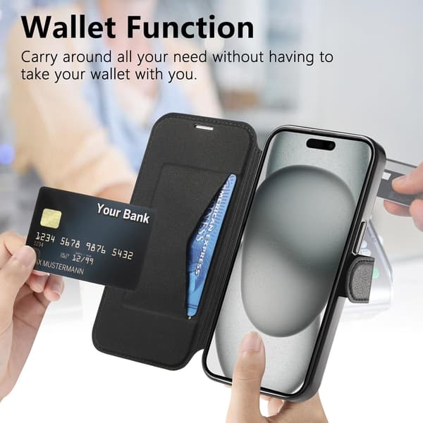 Etui til iPhone 16 Pro, med MagSafe avtakbar magnetisk flipp Blue
