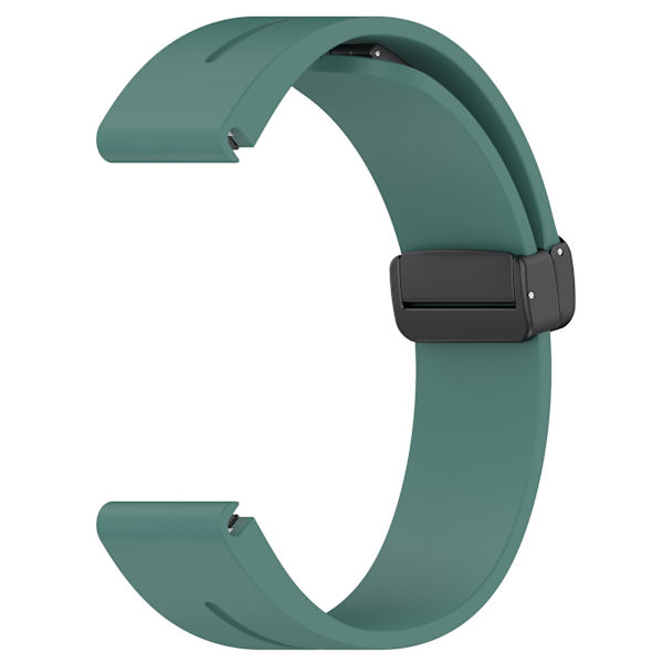 22mm Magnetisk Silikonerem til Huawei Watch Gt 4 46mm/samsung Galaxy Watch3 45mm/garmin Venu 3 Sort Spænde Urrem Dark Green