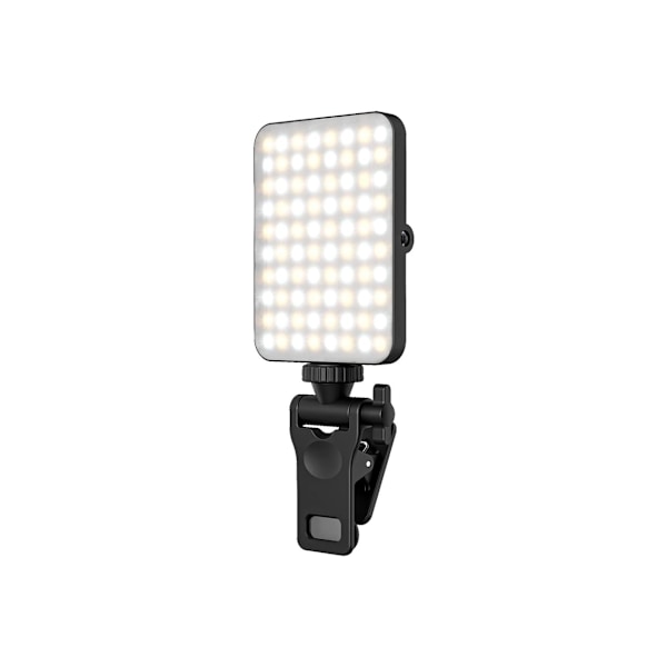 Genopladelig Selfie Lampe og Telefon Clip Lys til iPhone Justerbar Lysstyrke LED Lys til Selfie Makeup Tiktok Streaming