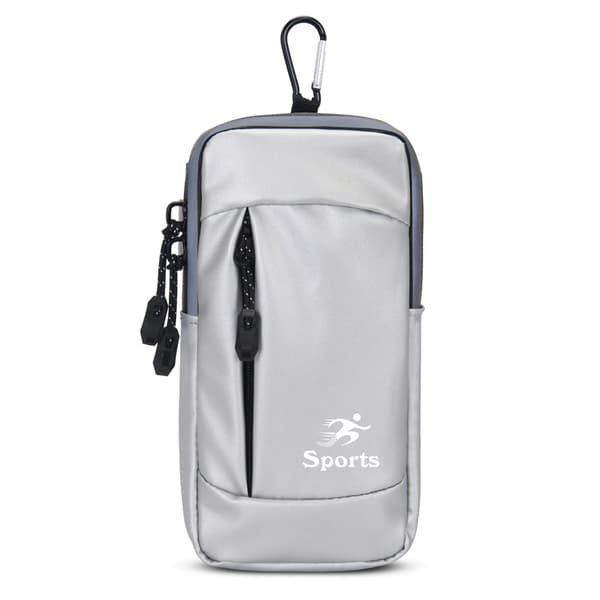 Pu Anti-Theft Pack Armbandväskor, Vattentät Andningsbar För Utomhussport (Silver)