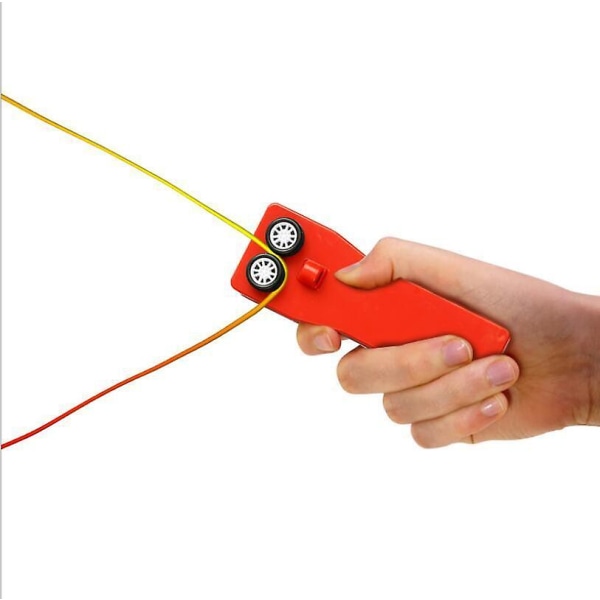 Handhållen Zip String Rope Launcher Thruster Loop Lasso String Shooter Toy red