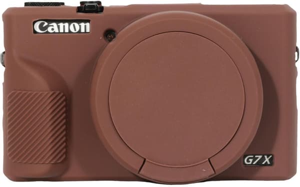 Etui - For Canon Powershot G7X Mark Iii Digitalkamera, Med Avtakbart Linsedeksel (Kaffe)