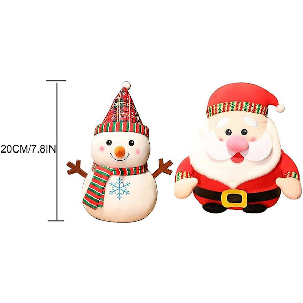 2stk julesnemand plys dukke ornament julemand juletræ vindue ornament