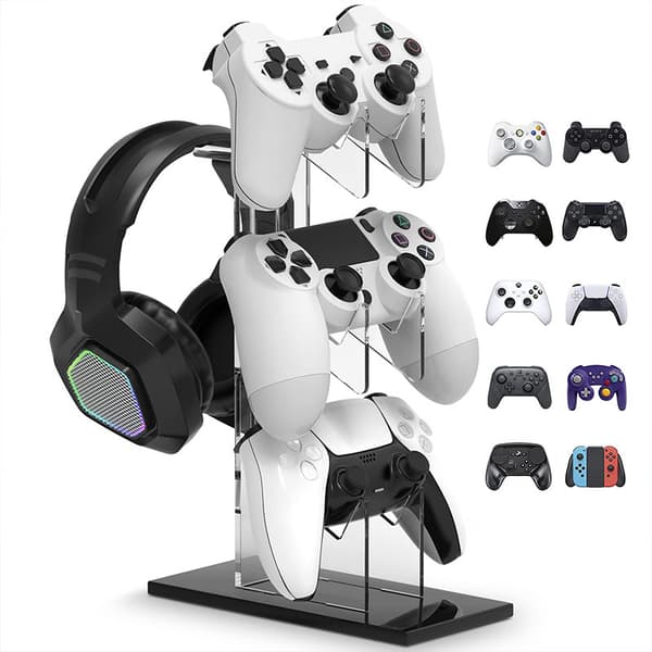 Controller Stand - 3-lags til PS5 PS4 (sort)
