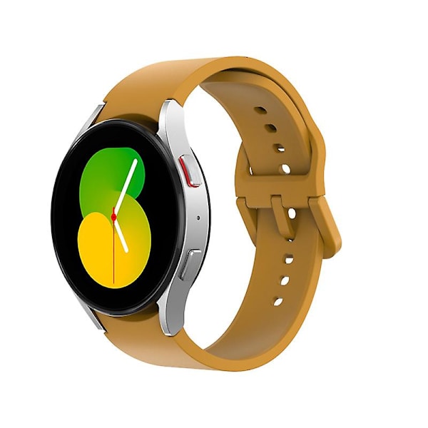 For Samsung Galaxy Watch 5 40mm/44mm / 5 Pro 45mm / Watch4 40mm/44mm Watch Band Silikon Watch Rem Yellow