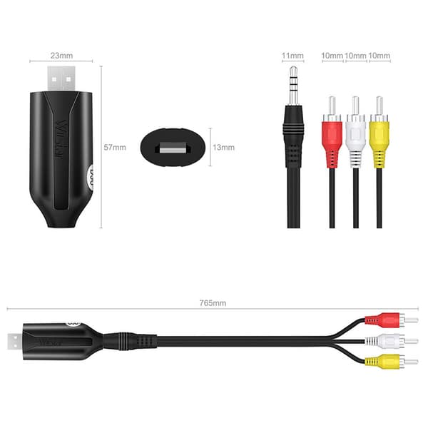 Usb2.0 Vhs til Dvd Capture Card Av/Rca Capture All-In-One