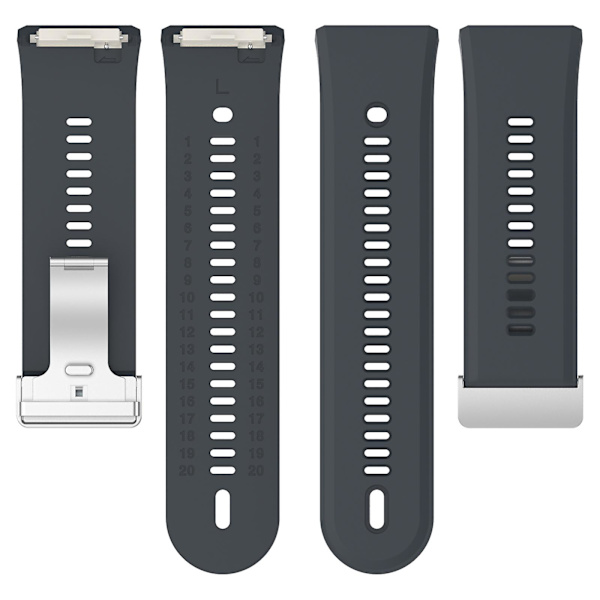 Vaihdettavat hengittävät silikoniset rannekkeet Xiaomi Watch H1 -älykelloon Dark Grey